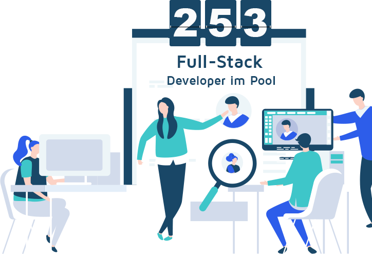 full stack development freelancer graphic