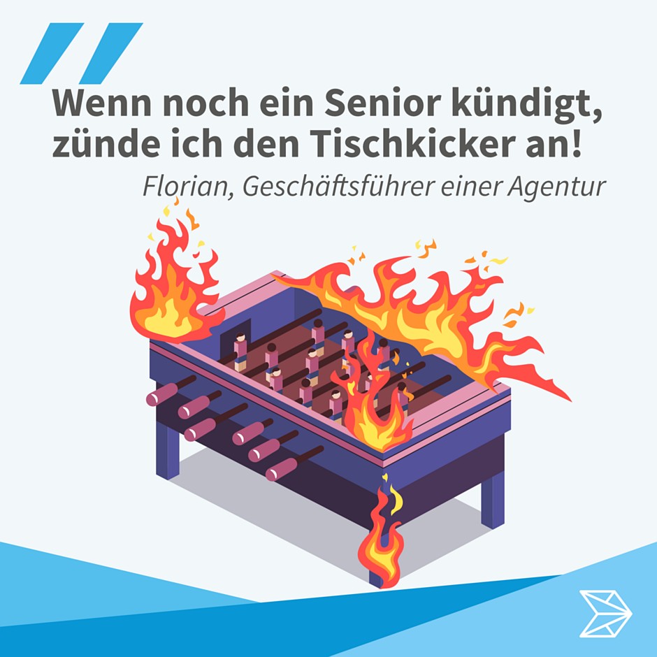 brennender Tischkicker